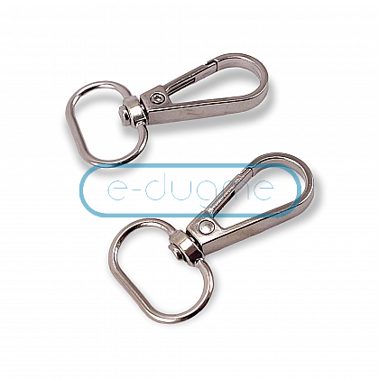 50pcs D Snap Hook Metal Key Ring Hardware Swivel Clasp For Making Snap Tabs