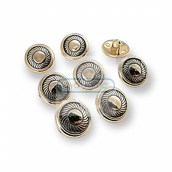 8pcs  Button Set Gold Jacket Cufflinks 15 mm - 24 L E 118 SET8