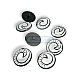 Enameled Jacket and Cardigan Button Black and White Enameled Button 22 mm - 34 L E 1679 SB