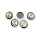 Antique Yellow Enamel Button 17 mm - 28 L Anchor Logo Blazer Jacket Cufflink E 2044 MN1