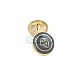 Gold Plated and Enamel Blazer Jacket Button 21 mm - 32 L E 965 V1