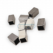 Cord End Rectangle  Shape 7 x 11 mm Cord Hole Entry 5 mm E 1695