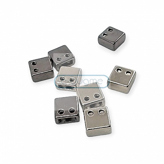 Cord End Cube Shape 6.5 x 10 mm Inlet 3.5 mm E 2152