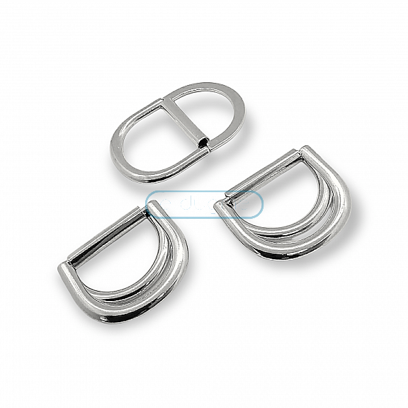 3 cm Double Ring D Buckle Belt and Adjustment Buckle Metal E 1991