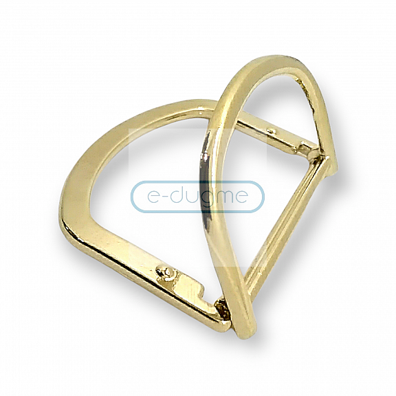 4 cm Double Ring D Buckle Metal Belt and Adjustment Buckle E 2081