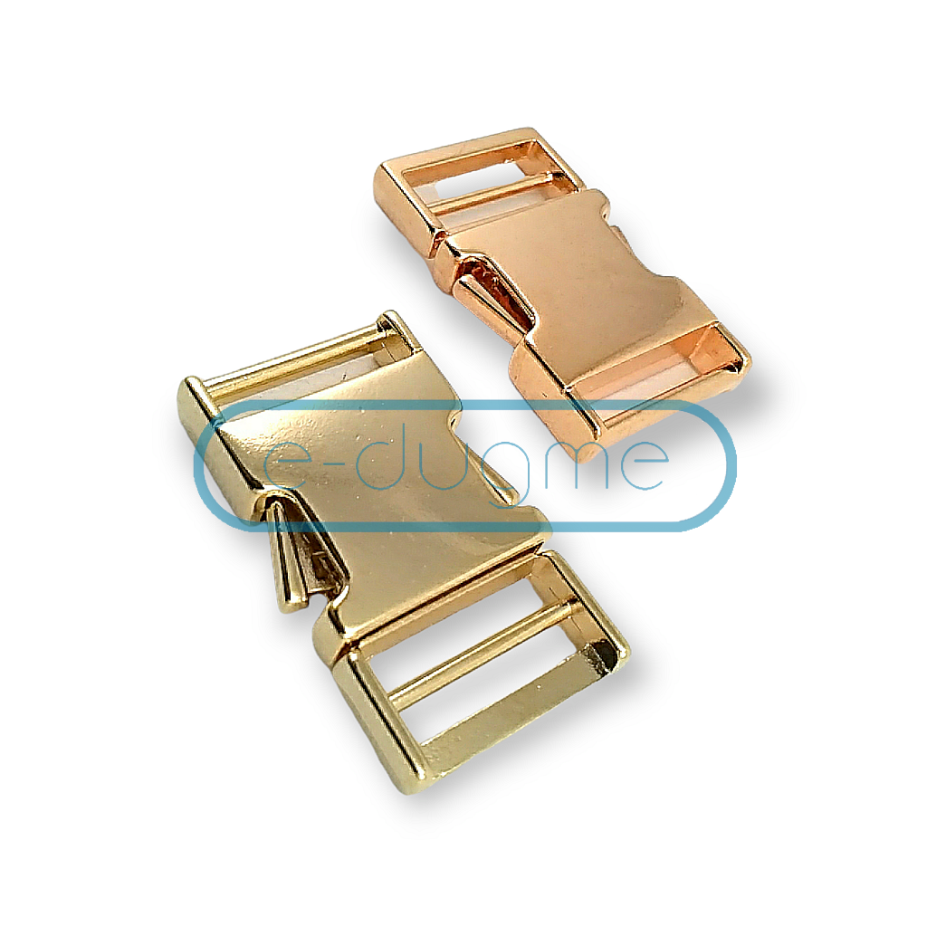 Buy 1 Inch Antique Brass Contoured Aluminum Side Release Buckles Online