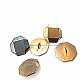 Metal Shank Button Octagon Design 21 mm - 34 L D 0001