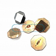 21 mm - 34 Length Shank Button Octagonal Design D 0001