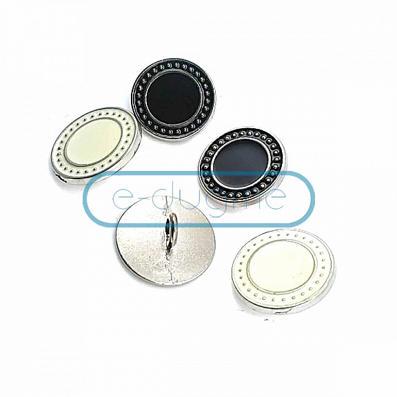 Footed Button Edges Dotted Plain 17 mm - 27 Length D 0003