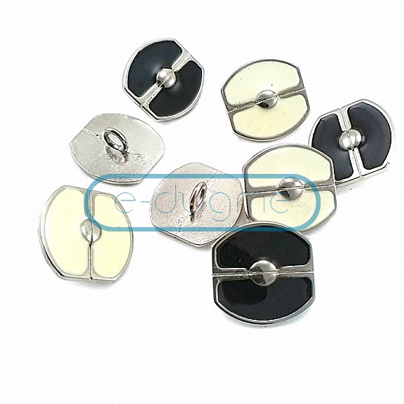 Retro Design And Enamel Footed Button 17 mm - 27 Size D 0009