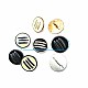 Three Stripes Enamel Bottom Sewing Button 17 mm - 27 Length D 0010