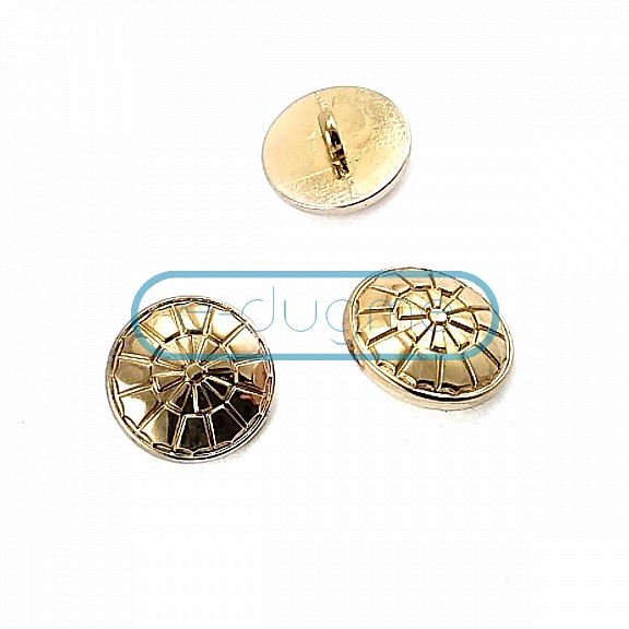 Patterned Metal Foot Button 16 mm - 26 Size D 0023