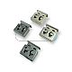 Square Stopper 2 Hole Cord Stopper 4 mm Lace Diameter Metal B0021