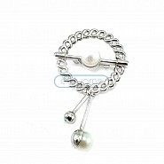 Pearl  Silver Color Brooch BRS0009