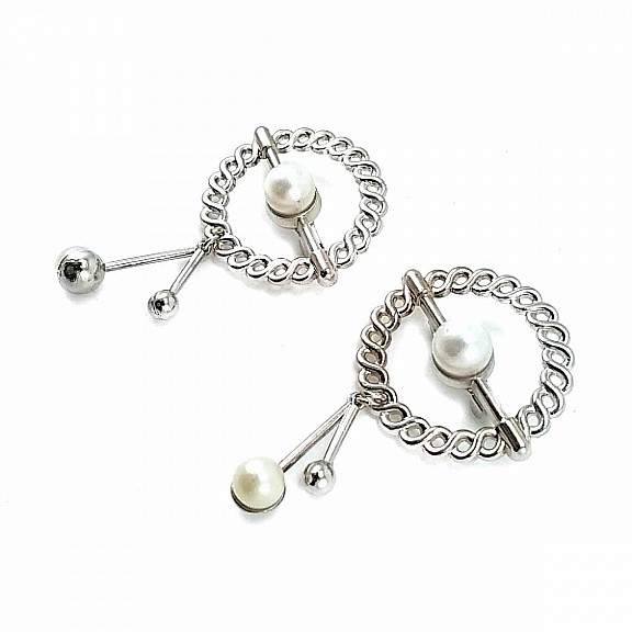 Pearl  Silver Color Brooch BRS0009