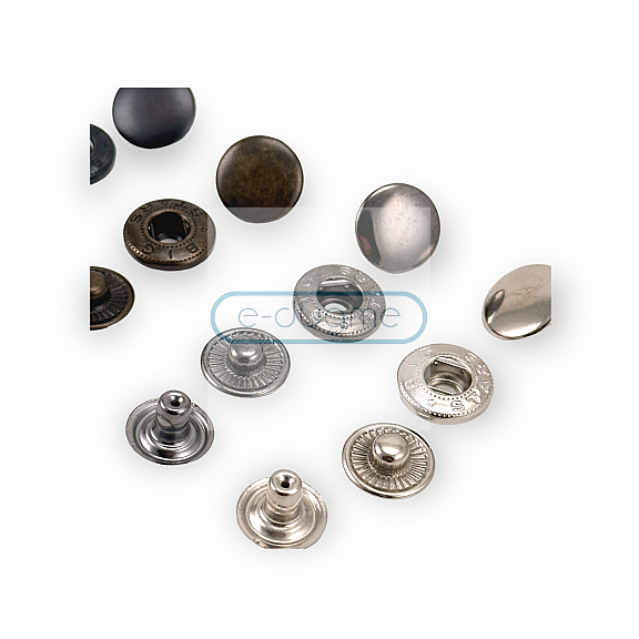 Alpha Snap Fasteners 15mm 3/4" Metal Snap Button C0001