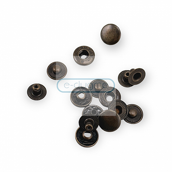 Alpha Snap Fasteners 15mm 3/4" Metal Snap Button C0001