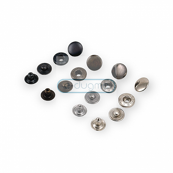 Alpha Snap Fasteners 15mm 3/4" Metal Snap Button C0001