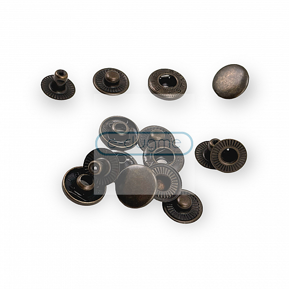 Alpha Snap Fasteners 15mm 3/4" Metal Snap Button C0001