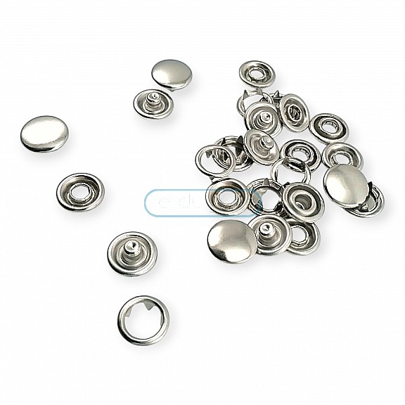 10.5 mm Stainless Prong Snap Fastener 17L / 13/32" With Cap (1 Gros ) C0011