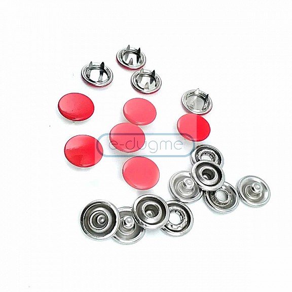 9.5 mm Dyed  Prong Snap Fantenrs With Cap Stainless Buttons C0014