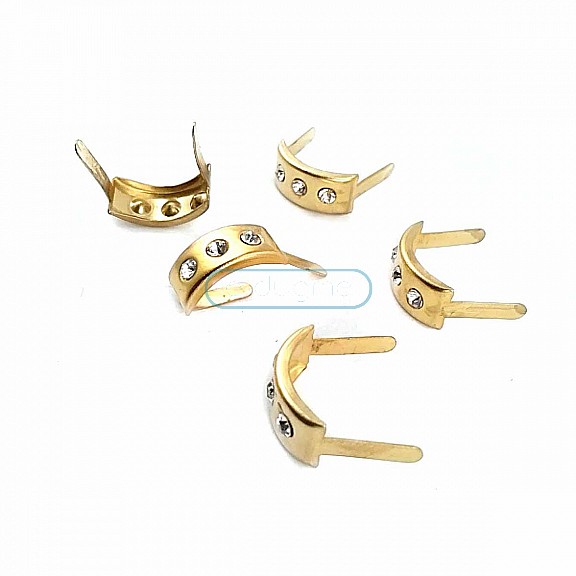 17.5 x 7.5 mm Three Stone Metal Bow F0009