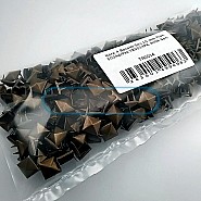 Prong Stud 10 mm Four Legged Pyramid Patterned Antique Yellow Metal Trok (500 pcs / Package) TR0014PKA