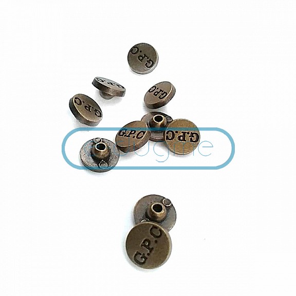 10 mm 16L  "G.P.C" Inscribed Metal Rivet - Rivet (250 Pcs / Package) R0002