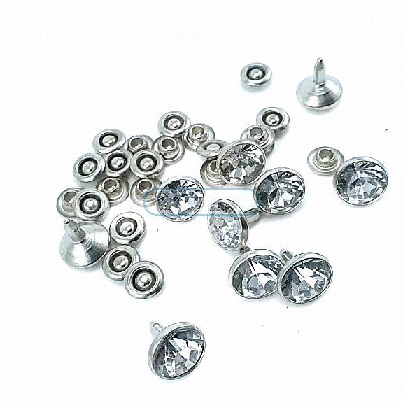 Cam Taşlı Sade Rivet 10 mm 16 boy R0029