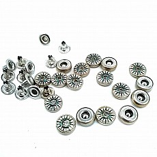 Cam Taşlı Güneş Tasarımlı Rivet 10 mm 16 boy  R0032