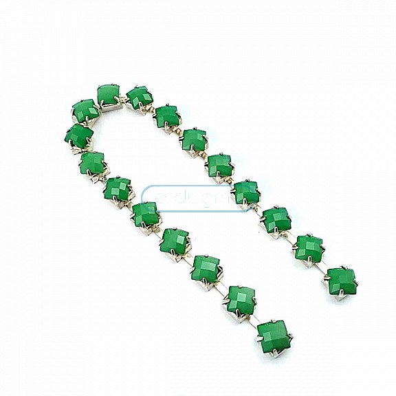 Green Stone Ribbon Chain SRT0026