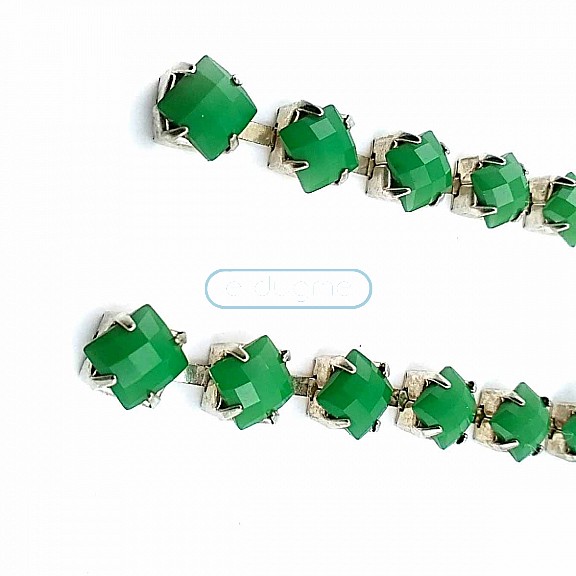 Green Stone Ribbon Chain SRT0026