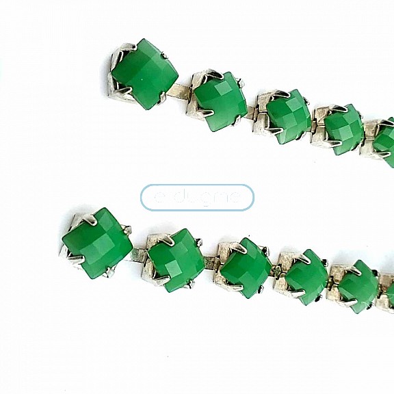 Green Stone Ribbon Chain SRT0026