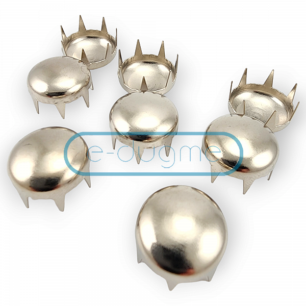 ▷ Round Decorative Metal Studs - 8 mm Punk Spikes Spots Studs Pyramid Shape