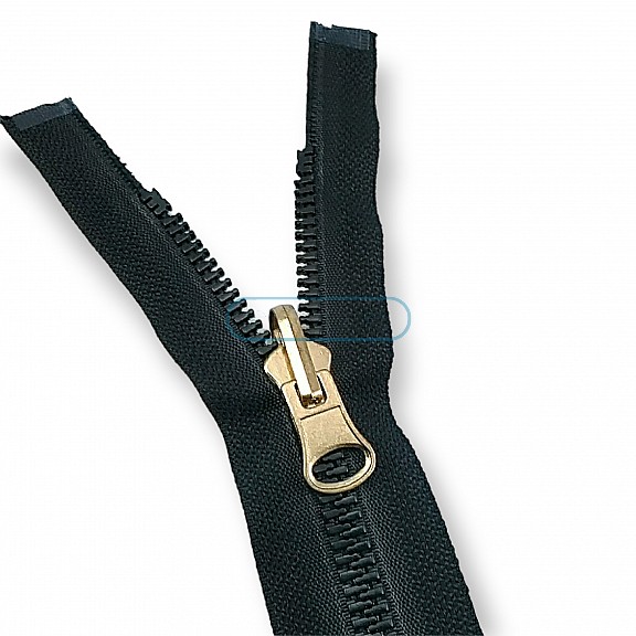 Molded Zipper 85 cm, 33,47" #9 Metal Teeth Imatation Open End - Separe ZPK0085T9MG