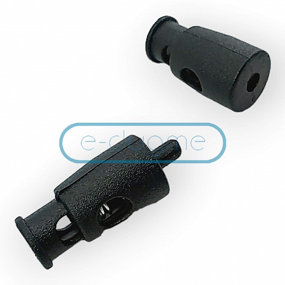 Two Hole Plastic Stopper 4 mm Hole Diameter Double Press From Top - Bottom - Interlocking H001111