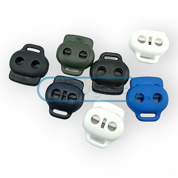 Two Hole Plastic Stopper 4 mm Hole Diameter Top Press - Bottom Bridge H003001