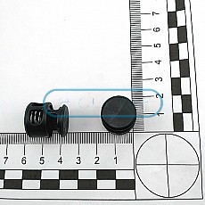 Plastik Stoper İki Delikli 6 mm Delik Çaplı Mayın Stoper - Üstten Basmalı H005045