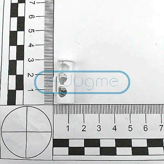 Two Hole Plastic Stopper 6 mm Hole Diameter Top Press - Side Bridge H005048