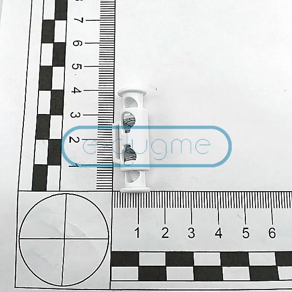 Two Hole Plastic Stopper 6 mm Hole Diameter Top - Bottom Push - Side Bridge H005049