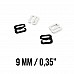 9 mm Bra Hook Metal Nylon Coated 0.35" PIR750009