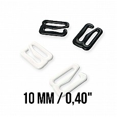 10 mm Bra Hook Metal Nylon Coated 0.40" PIR750010