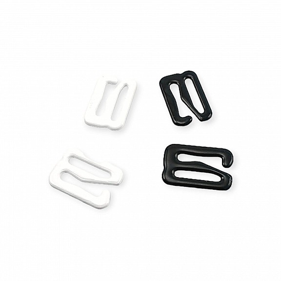 12 mm Bra Hook Metal Nylon Coated 0.47" PIR750012