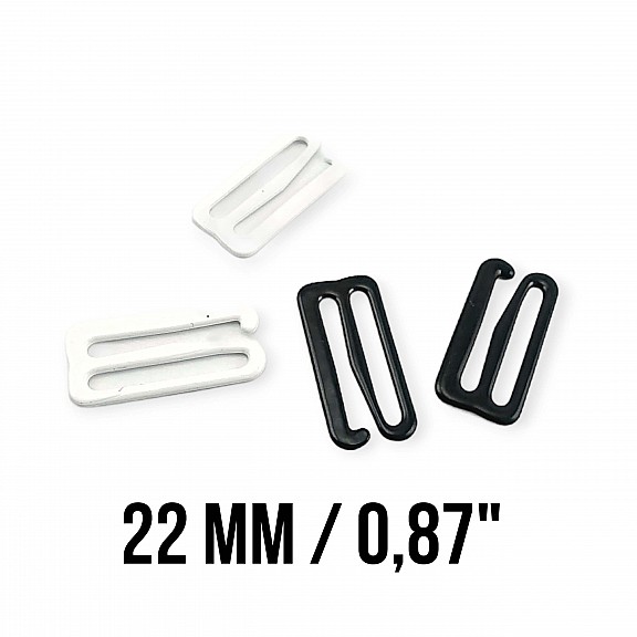 22 mm Bra Hook Metal Nylon Coated 0.87" PIR750022