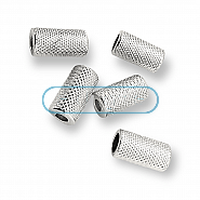 Inlet 3.3 mm Cord End Mosaic Patterned Metal length 13.5 mm PBB005