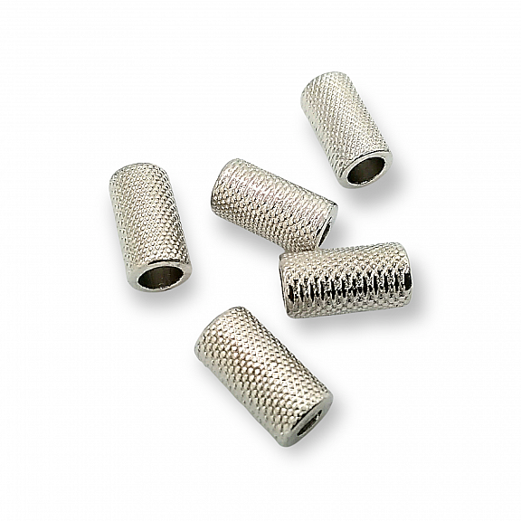 Inlet 3.3 mm Cord End Mosaic Patterned Metal length 13.5 mm PBB005