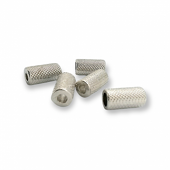 Inlet 3.3 mm Cord End Mosaic Patterned Metal length 13.5 mm PBB005