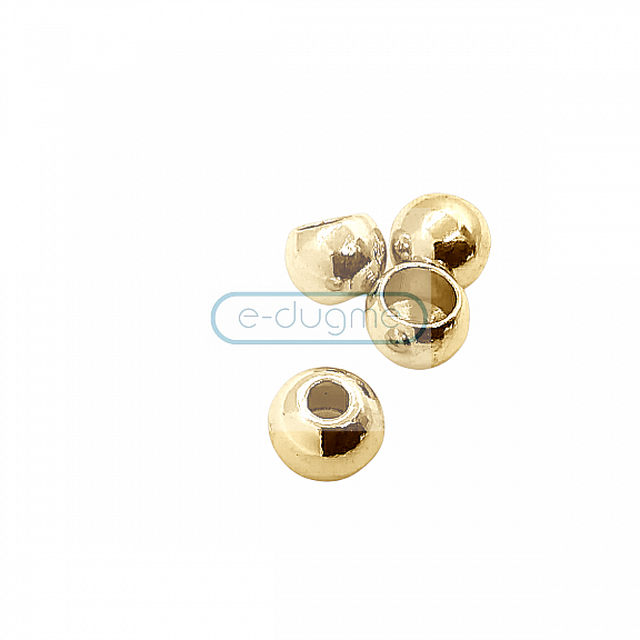 Cord End Spherical Shape Bead Connector length 8 mm Inlet 4 mm PBB007