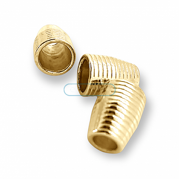 Cord End  Bell Shape Circular Pattern length 13 mm Inlet 5 mm PBB009