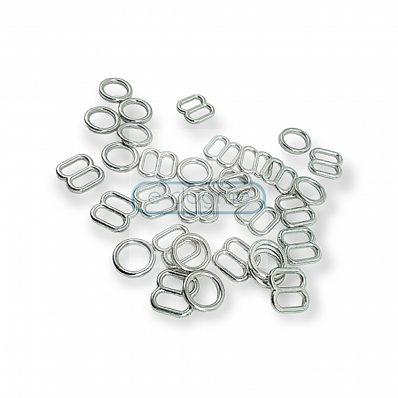 Bra Strap Adjustment Buckle 8 mm and Ring PBT0008